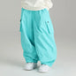 Ski Pants Elastic Waist Snowboard Wear Women Men Casual Solid Snow Pants Baggy Hip Hop Ski Clothing Loose Hipster Snow Trousers