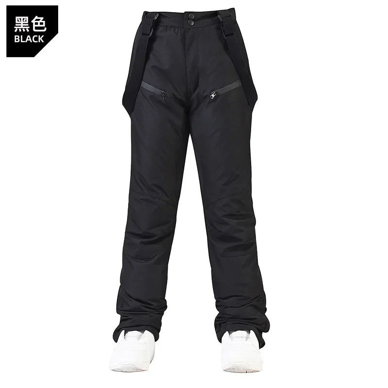 Women's and Men's Ski Pants Windproof Waterproof Snowboarding Pants Winter Outdoor Warm Snow Sports Pants Men Women Skiing