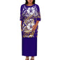 Hawaii Style Design Big Size Ladies Long Dress Custom Polynesian Puletasi Ptaha Dress O Neck Prom Clothes 2 Piece Outfits Sets