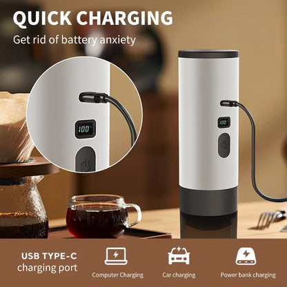 Xiaomi Youpin Coffee Machine Wireless Electric Portable Espresso Coffee Machine Camp Digital Display Capsule Powder Coffee Maker