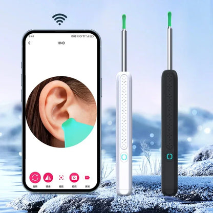 1-9pcs/Set Visual Ear Cleaner with Camera Ear Sticks USB Charging Ear Wax Removal Tool WIFI Connection 6 LED Lights Earpick