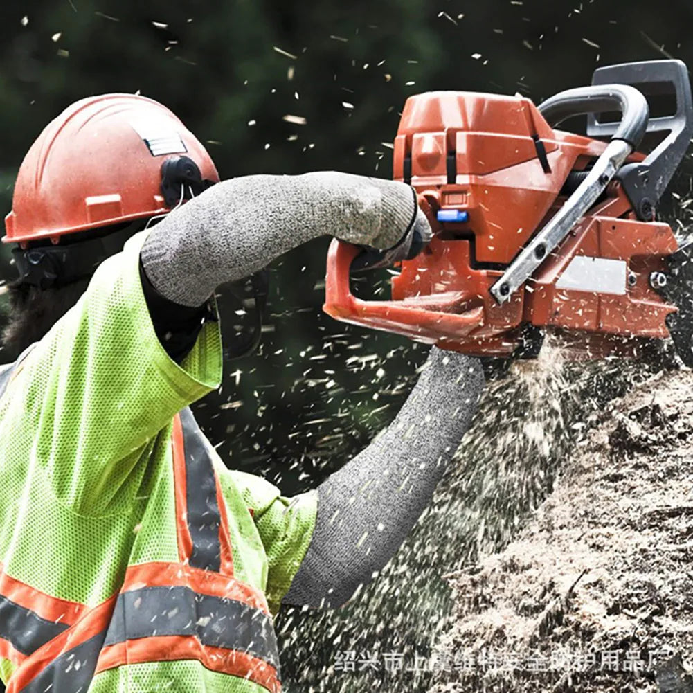 Cut Resistant Level 5 HPPE Construction Automobile Glass Work Arm Sleeve Safety Glove Anti-Puncture Arm Protection Sleeve