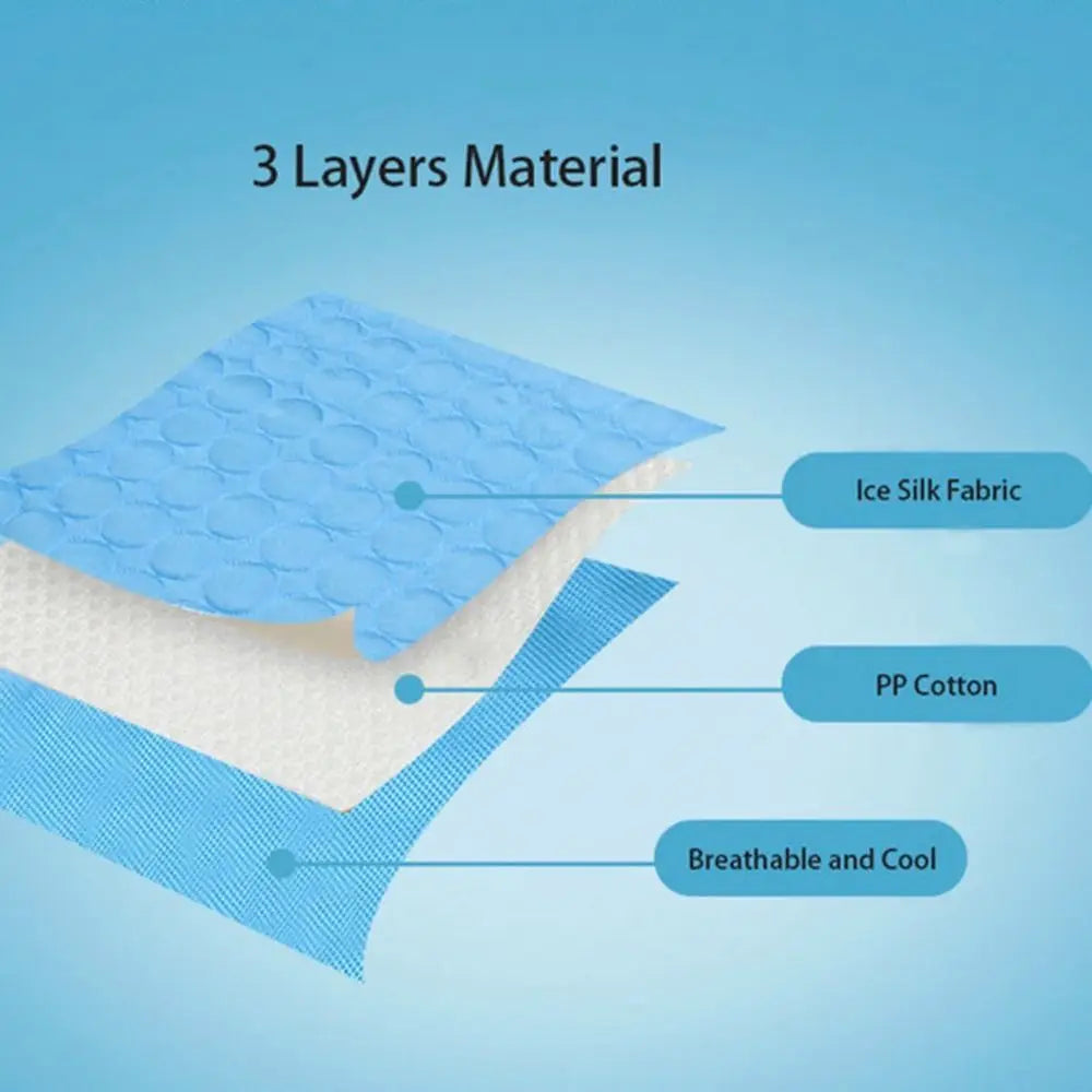 Dog Cooling Mat Summer Pad Mat For Dogs Cat Ice Silk Blanket Sofa Breathable Pet Dog Bed Summer Washable For Small Large Dog Cat