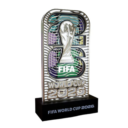 Wooden 2026 FIFA World Cup LED Night Light Desk Lamp Home Bedroom Decor Ambient Light Creative Ideal Festival Memorial Present