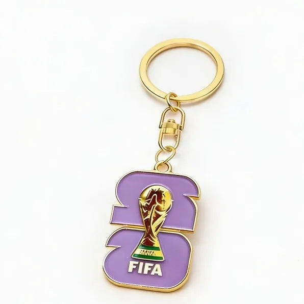 2026 FIFA World Cup Enamel Metal Keychain, UV Printed Soccer Key Ring, Football Fan Souvenir, Car Bag Pendant, Sports Gift