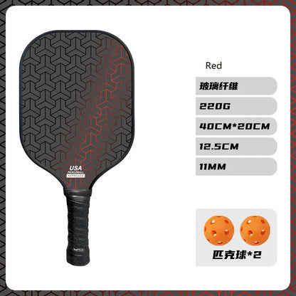 (1pcs) Cheap Fiberglass Pickleball Racket PP Honeycomb Core Pickle Ball Paddle With 2 Balls