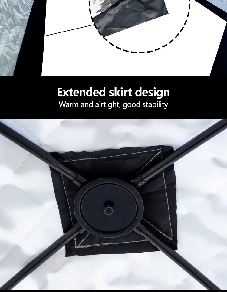 Outdoor Ice Fishing Tent Equipment Winter Fishing Thickened Cotton Quick-Open Quilted Warm And Cold-Proof Four-Person House
