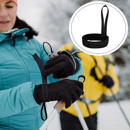 4pcs Skiing Sport Glove Safety Strap Elastic Wrist Leash Glove Strap For Ski Snowboarding Outdoor Mountaineering Accessories