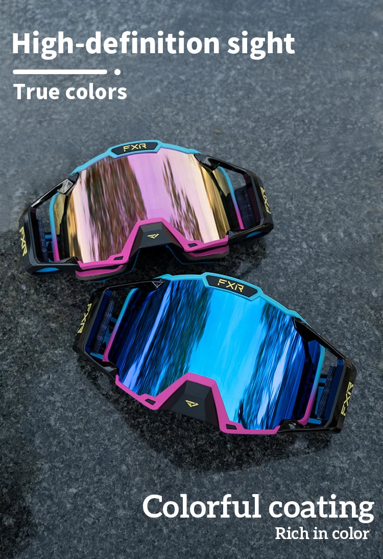 FXR Combat MX Goggle Motocross Racing Helmet Goggles MTB ATV MX Mask Windproof Protection Cycling Racing Goggles Skiing Glasses