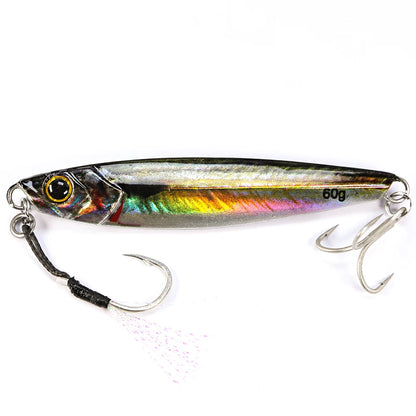 B&U Sea fishing Slow Jig Metal Jigging Spoon 3D Print Laser Artificial Bait Boat Fishing Jig Lures Super Hard Fish Fishing Lures