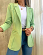 Elegant Corset Suit Blazer Top for Women Collar Open Front Jacket Coat