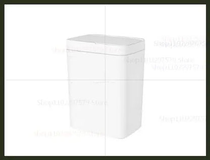 15L Non-Contact Smart Sensor Trash Can Automatic Bagging Electric Bathroom Kitchen Smart Waste Bin for Home Office White