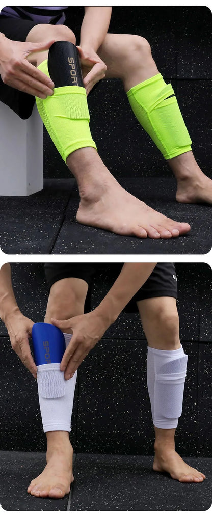 Sports Football Shin Guard Football Foot Guard Full Package Fixed Drop Resistant Elastic Breathable Suitable For Men And Women