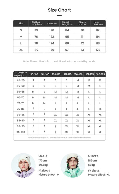 Oversize Ski Hoodie Men Women Warm Windproof Waterproof Snow Hoodie Ski Jacket Skiing Snowboarding Hooded Jackets Ski Equipment