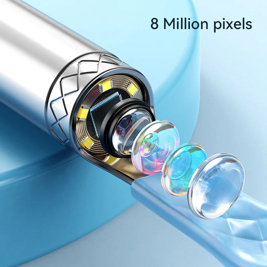 Wireless Ear Wax Removal With Camera Rechargeable Ear Cleaner 8 Megapixels Ear Check Camera with 6 Pcs Ear Spoon Set Canal Clean