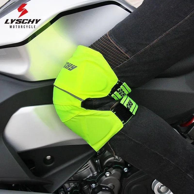 LYSCHY Motorcycle Knee Pads Summer Breathable Protective Motocross Kneepad Night Reflective Motorbike Racing Guards Protection