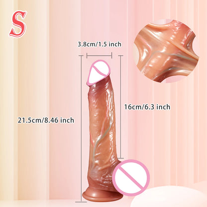 Realistic Dildo Liquid Silicone Sliding Foreskin Penis Adult Games G Spot Stimulate With Suction Cup Dildos For Women Men Gay 18