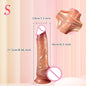 Realistic Dildo Liquid Silicone Sliding Foreskin Penis Adult Games G Spot Stimulate With Suction Cup Dildos For Women Men Gay 18