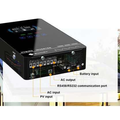 Sumry 4KW 120V Off Grid Solar Inverter 24V 140A 5600W MPPT Charger Pure Sine Wave Home Inverter 6.25 Inch LCD Display