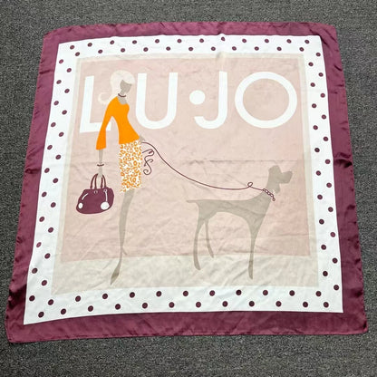 Foreign trade original single Italian autumn and winter new fashion brand printed light luxury shawl scarf