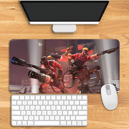 Game T-Team F-Fortress 2 Mousepad Computer Laptop Extended Mouse Mats Large Rubber Keyboards Table Mat Accessories