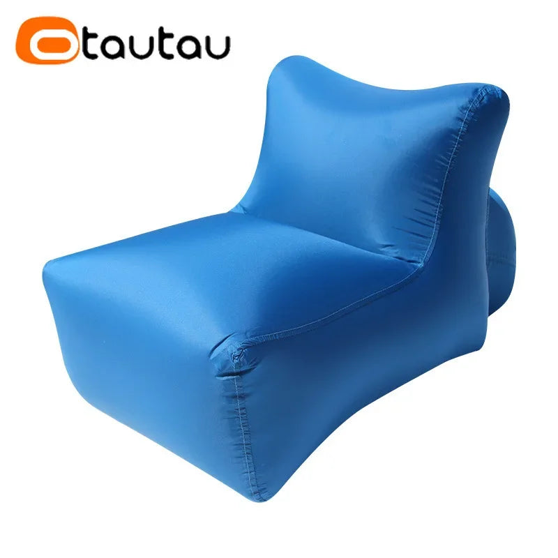 OTAUTAU Small Portable Inflatable Chair Outdoor Camping Ottoman Stool Beach Pool Floats Lounger Sofa Furniture Adults Kids SF108