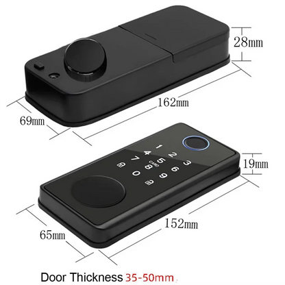 A72T Tuya App Remote Control Smart Door Lock Indoor House Electronic Lock Deadbolt Withkeys Lock