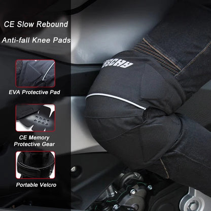 LYSCHY Motorcycle Knee Pads Summer Breathable Protective Motocross Kneepad Night Reflective Motorbike Racing Guards Protection