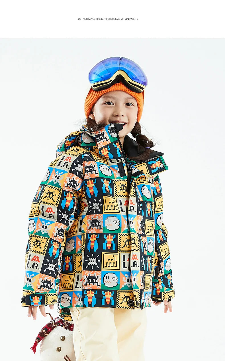 VECTOR Ski Professional Children's Ski Jacket Warm Waterproof Boys Girls Outdoor Skiing Snowboarding Winter Ski Kids