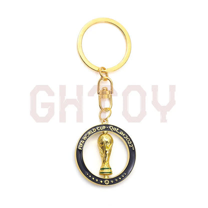 2026 FIFA World Cup Enamel Metal Keychain, UV Printed Soccer Key Ring, Football Fan Souvenir, Car Bag Pendant, Sports Gift