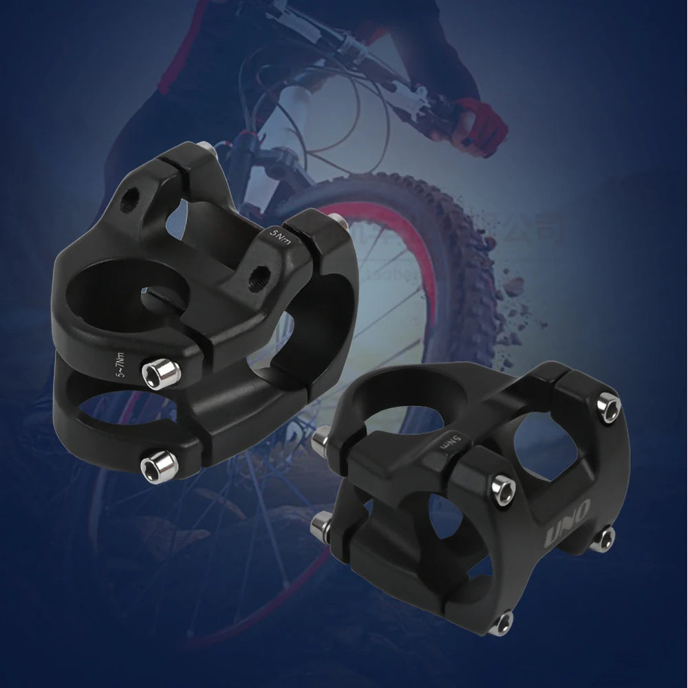 UNO MTB 0 Degree Mountain Bike Stem 31.8x35/45mm Aluminium Alloy Ultralight Hollow Design Bicycle Accessories