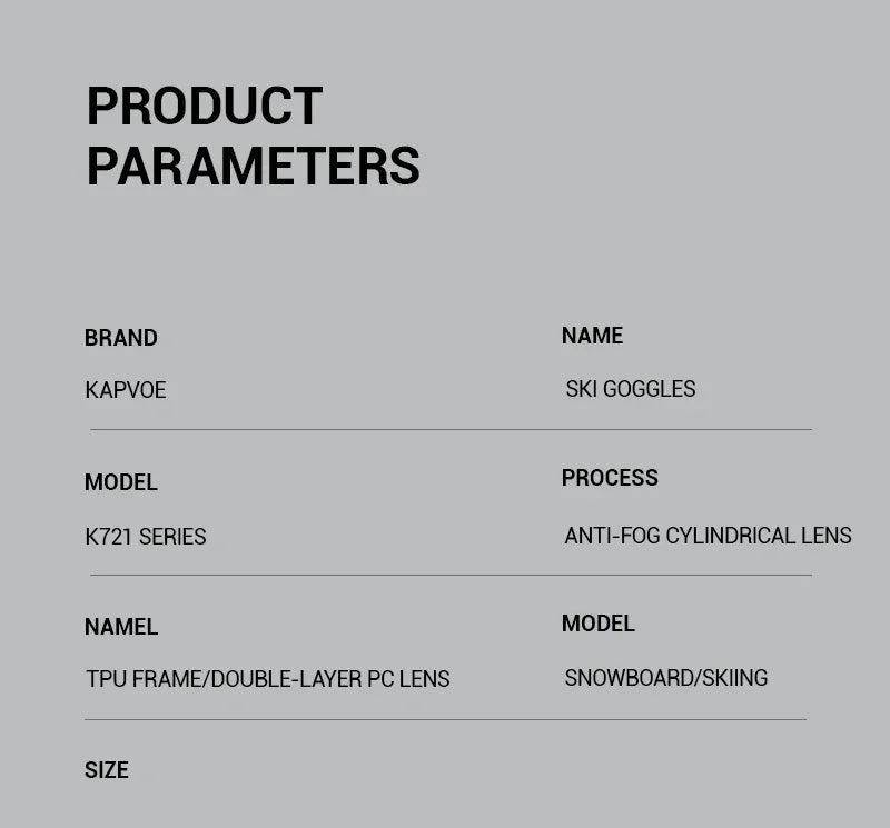 KAPVOE New Outdoor Photochromic Ski Goggles Winter Snow Sports for Unisex Snow Glasses UV400 Anti-fog Magnetic Snowboard Glasses