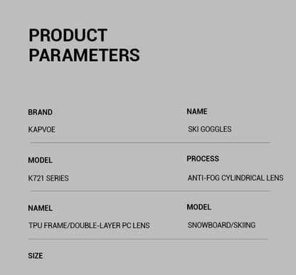 KAPVOE New Outdoor Photochromic Ski Goggles Winter Snow Sports for Unisex Snow Glasses UV400 Anti-fog Magnetic Snowboard Glasses