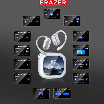  Bluetooth Earphones AI Translator ERAZER XF38, OWS LCD Touch Screen,Wireless,  HD Stereo