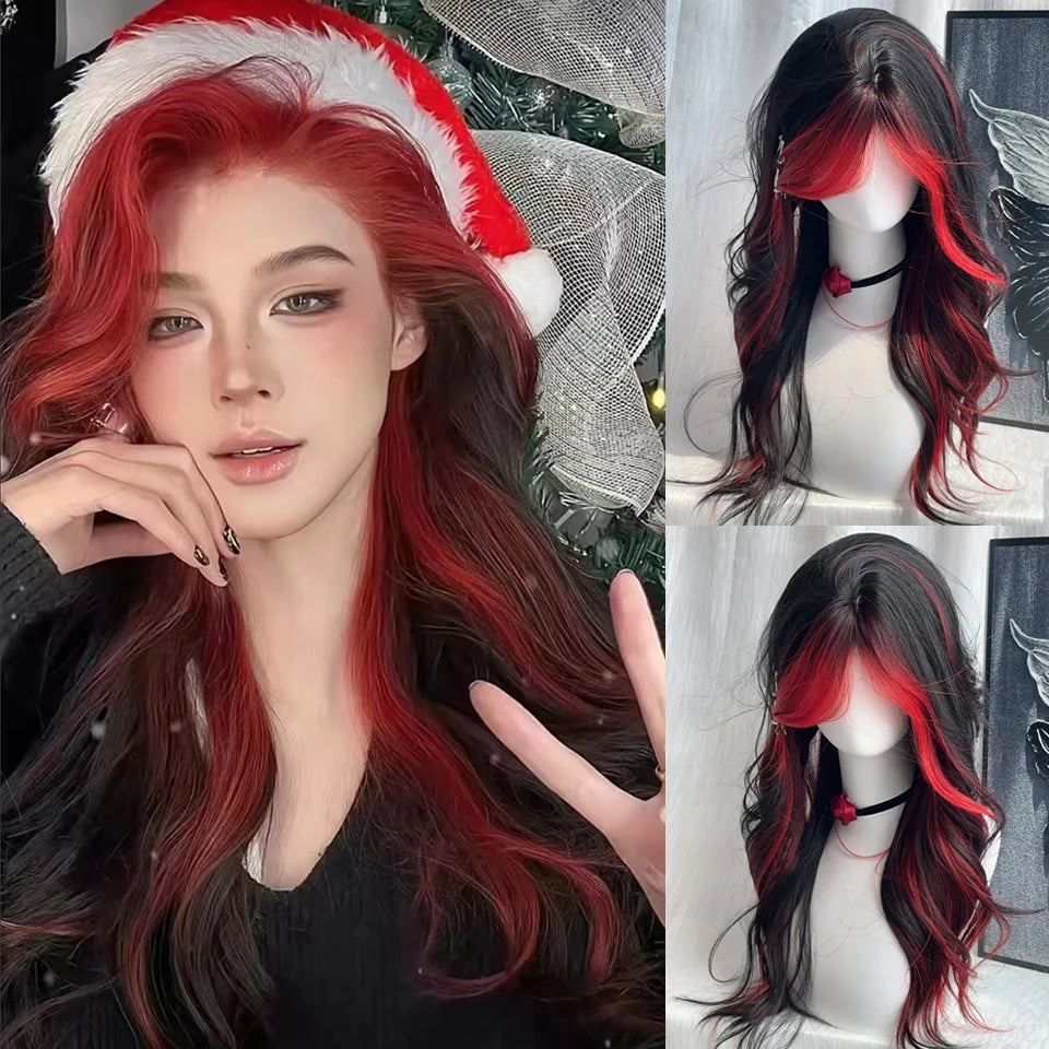 Synthetic Short Lolita Cosplay Christmas Halloween Bob Brown Blonde LM Wig With Long Curly Ponytail Natural Fake Hair for Women