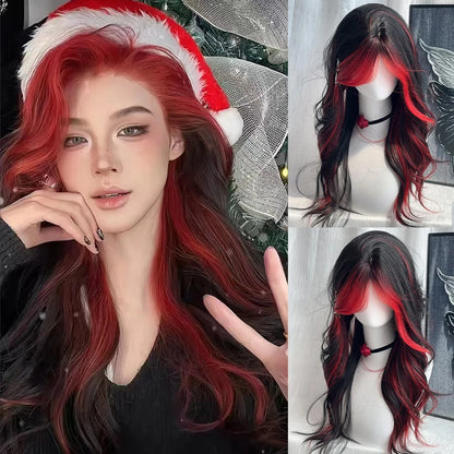 Synthetic Short Lolita Cosplay Christmas Halloween Bob Brown Blonde LM Wig With Long Curly Ponytail Natural Fake Hair for Women