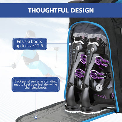 Ski Boots Bag Outdoor Skiing Capacity Large Backpack Unisex Dry Wet Separation Waterproof Storage Helmets Boot Gloves Snowboard
