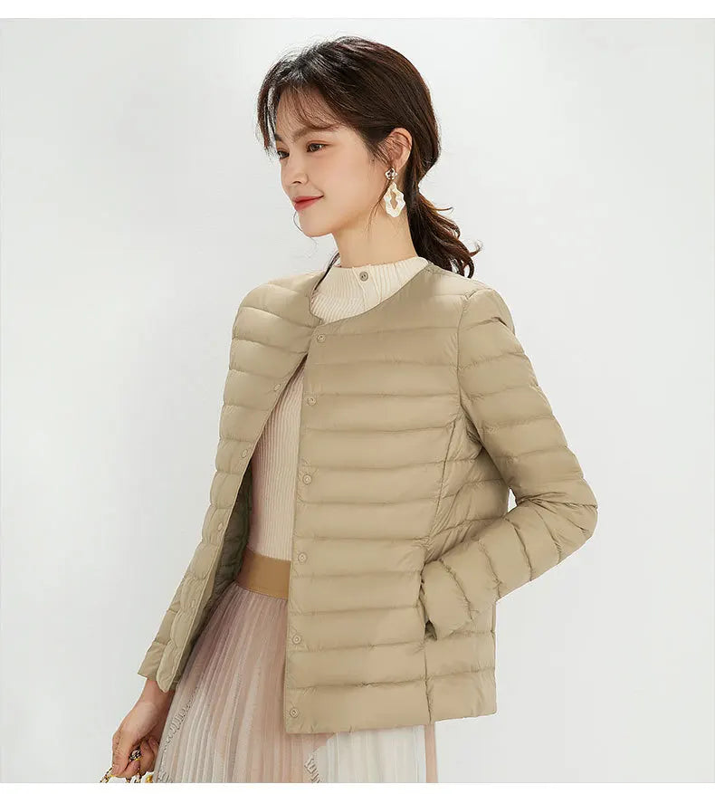 Top Grade 90% White Duck Down Women Ultra Lightweight Packable Line Jackets 2023 New Autumn Winter Keep Warm Puffer Coats