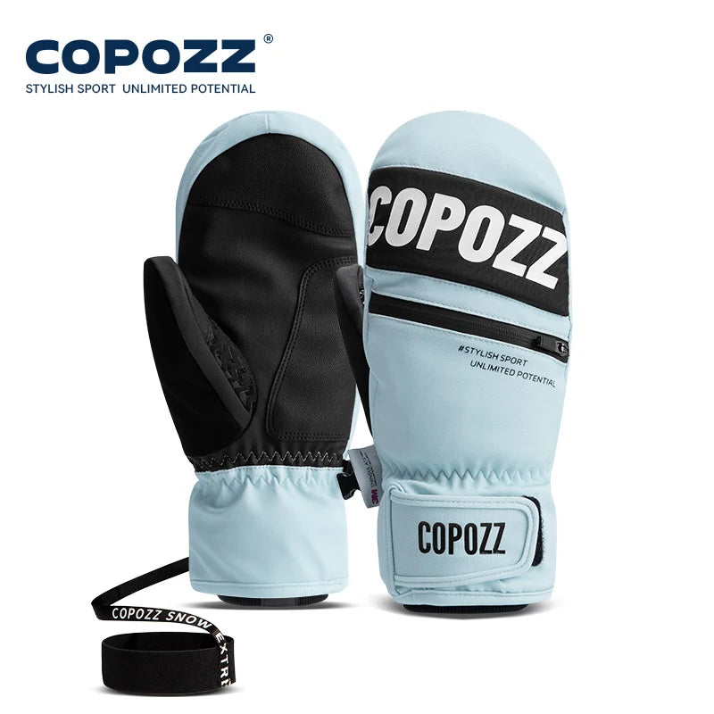 COPOZZ New Upgrade Thicken Ski Gloves Winter Men Women 3M Thinsulate Thermal Snowboard Gloves Waterproof Warm Mittens Ski Gloves