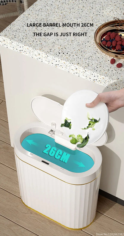 7L/9L Smart Trash Can Electronic Automatic Smart Sensor Garbage Bin Household Toilet Waste Garbage Can for Kitchen Bathroom