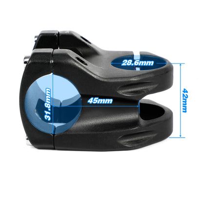 UNO MTB 0 Degree Mountain Bike Stem 31.8x35/45mm Aluminium Alloy Ultralight Hollow Design Bicycle Accessories