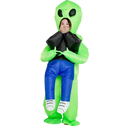 ET-Aliens Inflatable Costume Scary Monster Cosplay for Adult Kids Thanksgiving Christmas Party Festival Stage Children Clothing