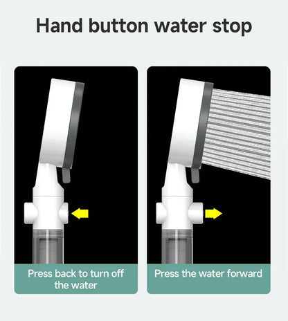 High Quality 10 Mode Shower Head Water Filter Adjustable High Pressure Shower Portable One-Key Stop Shower Bathroom Accessories