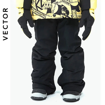 VECTOR Ski Pants Boys Girls Children Outdoor High-quality Windproof, Waterproof and Warm Snow Winter Ski Snowboard Pants Brand