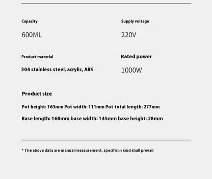 Timemore Fish Smart Electric Pour Over Kettle 600ml 220v Fine Mouth Temperature Control Customize Hand Brew Coffee Pot