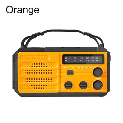 Portable Solar Hand Crank AM/FM Radio for Survival,Rechargeable Battery Powered Radio,USB Charger,Flashlight,Reading Lamp