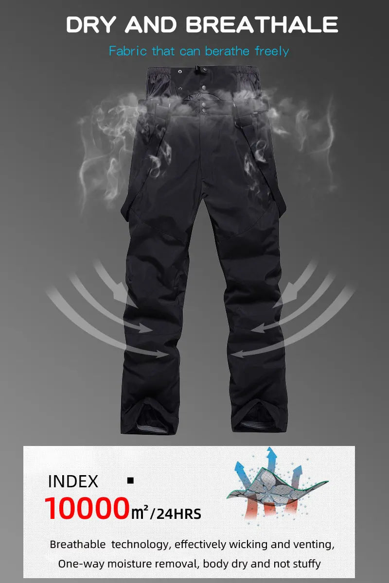Ski Suit Men And Women Super Warm Thicken Waterproof Windproof Winter Snow Suits Skiing And Snowboarding Jackets + Pants Brands