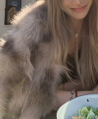 Cardigan for Women  New Versatile Casual Open Front Long Sleeve Winter Warm Faux Fur Coat Soft Fluffy Jacket Outerwear