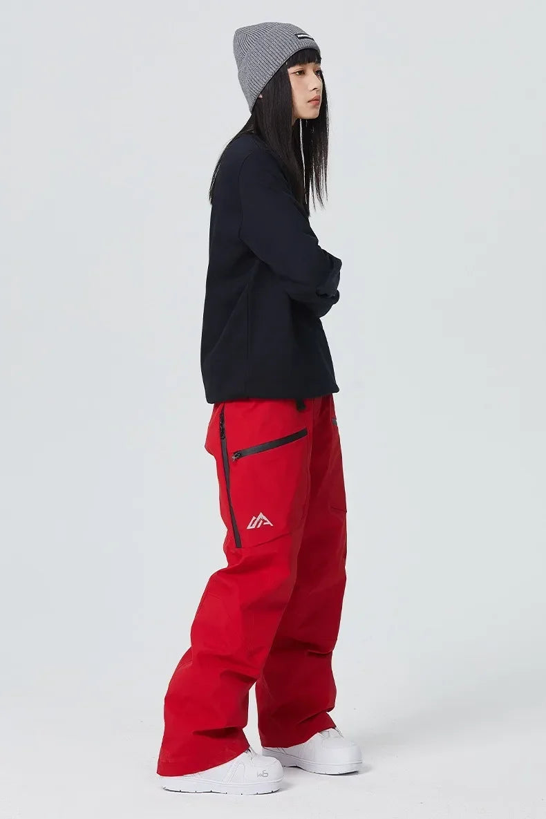 Snow Trousers 2025 Outdoor Sports Snowboard Wear Winter Warm Loose Ski Pants Windproof Waterproof Skiing Pants Women Men Clothes