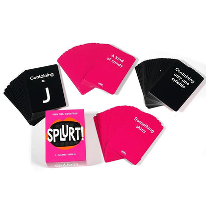 Splurt! Think Fast Say It First! Portable Party Card Travel Game Pink Board Game Birthday Gifts